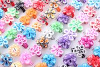 Wholesale Charms Flower Polymer Clay Women s Ring Engagement Wedding Party Gift Fashion Jewelry
