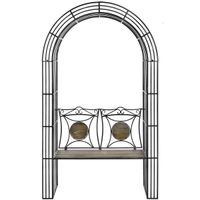 Wholesale Discounted Iron Folding handicrafts decorative painted white china garden arbor garden arch bench