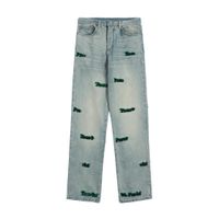 Wholesale 21FW paris ITLAY SKINNY letter jeans Casual Street Fashion Pockets Warm Men Women Couple Outwear free ship