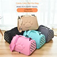 Wholesale Dogs Cat Folding Pet Carrier Cage Collapsible Puppy Crate Handbag Carrying Bags Pets Supplies Transport Chien Accessories