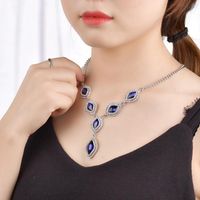 Wholesale Pendant Necklaces Women Crystal Necklace For Healing Stones Pendants Horse Eye Shape Beads Trendy Jewelry