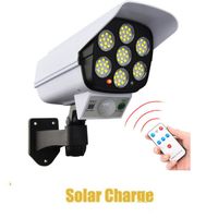 Wholesale Solar Lamps Remote Motion Sensor Lamp Light Outdoor Fake Camera Home Security Video Surveillance Dummy Cameras Videcam Mini Cam