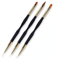 Wholesale Double Head Nail Art UV Gel Polish Design Dot Painting Detailing Pen Brushes Carving Drawing Hooking Nail Brush