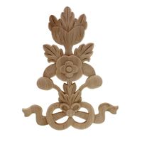 Wholesale Decorative Objects Figurines Runbazef Wood Wedding Decoration Maison Appliques Carved Vintage Home Decor Rose Furniture Accessories Modern