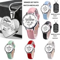 Wholesale To My Son Daughter Never Forget Love Dad Mom Engraved Watch Kids Children Anniversary Birthday father s mother s day gifts RRA1143