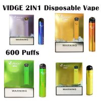 Wholesale Authentic Vidge Mini in Disposable Vape Puffs E Cigarette Kit Device mAh ml Pod Two Vaping Experience in1 Colors Vaporizer