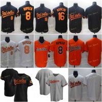 Wholesale Mens Cal Ripken Baseball Jerseys Trey Mancini Stitched Flexbase Cool Base Home Team White Black Orange Grey
