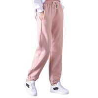 Wholesale Winter Women Pink Sport Sweatpants Workout Fleece Thick Warm Trousers Solid Female Running Pants Pantalones Women s Capris