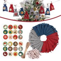 Wholesale Christmas Decorations Gift Bag Multipurpose Drawstring Linen Candy Creative Xmas Decoration For Home Living Room Bar Natal