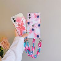 Wholesale Part Transparent Cell Phone Cases Lily Flower Clear Multi Color Chain Mobile Case Cover for iphone pro max plus x xr xs