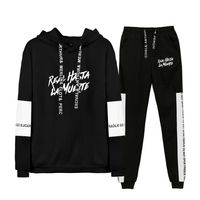 Wholesale Anuel AA Real Hasta La Muerte Hoodie Sweatshirt Sweatpants Set Unisex Casual Street Suit Clothing