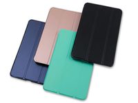 Wholesale PU Leather Smart Sleep Wake Tri fold Bracket Wallet Case For iPad Air air2 inch A1566 A1567 quot Stand Tablet Flip Case
