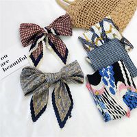 Wholesale Scarves Small Bandana Women Polyester Crinkle Scarf Pleated Neck Handkerchief Design French Headband Long Ribbon Turban