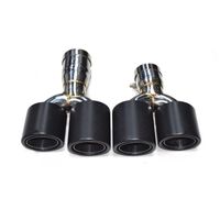 Wholesale Pair Colors Matte Carbon Car Rear Muffler Pipe For BMW X3 Double Stainless Steel Exhaust Tips