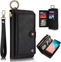 Wholesale For Galaxy Note Ultra Wallet Case In Magnetic Detachable Zipper Pouch Holster Phone S20 S10 Plus Cell Cases