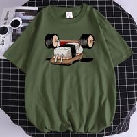 Wholesale Men s T Shirts Print Funny Anime Sport Sushi T Shirt For Men Casual Crewneck Tshirts Harajuku O Neck Tops Vintage S XXXL Clothes Mens