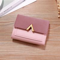 Wholesale 2021 new wallet ladies short tri fold wallets Korean fashion student girl heart ins simple wallet