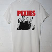 Wholesale Men s T Shirts Pixies Band Red Logo Mens T Shirt Indie Rock Cult Retro Vintage s s Small Medium Large Xl Xxl xl
