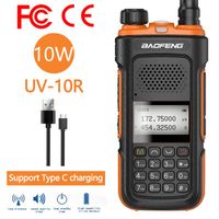 Discount powerful usb charger Walkie Talkie Genuine Baofeng UV-10R 10W Powerful 10km Transreceiver UHF VHF With FCC&CE Usb Charger UV-5R UV-82 Two Way Radio