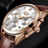 Wholesale Wristwatches Men Watch Male Leather Roman Numerals Vintage Style LIGE Quartz Watches Mens Brand Waterproof Sport Relogio Masculino