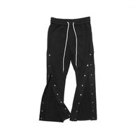 Wholesale Men s Pants Male Streetwear Hip Hop Harem Pant Jogger Sweatpants High Street Can Be Split Buttons Casual