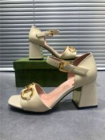Wholesale Summer luxury brand sandals white wedding lady leather sexy high heels black open toe comfortable dance shoes