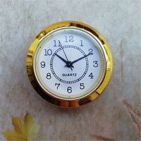Wholesale Wristwatches Plastic mm Gold Rim Quartz Clock Insert for Built in Watch Head Diy Fit up Craft Desk