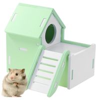 Wholesale Wooden Hamster Nest Sleeping House Home Luxury Cage Entertainment Sports Color Small Pet With Slide Animal Supplies
