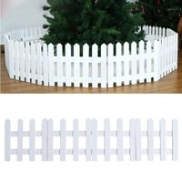 Wholesale Christmas Decorations m Decoractive Wooden Picket Fence Miniature Home Garden Xmas Tree Wedding Party Decoration White
