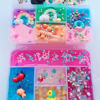 Wholesale DIY Charms Slime Kit Color Mud Boxed Cherry Cotton Clay Cute Elasticity Plasticine Blue Crystal Clay Stress Relief Toy Kid Gift