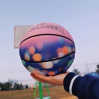 Wholesale SPALDING Basketball Ball Dusk Pink Watercolor No Limited Commemorative edition Luxury Designer Outdoor wear resistant boys gifts