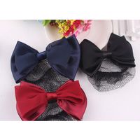 Wholesale Hair Clips Barrettes Women Hairgrips Tulle Bowknot Bun Snood Accessories Stylish Floral Lace Satin Bow Barrette Lady Clip Cover Net
