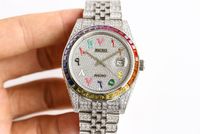 Wholesale Diamond star watch master design automatic mechanical movement mm top white steel color digital scale sapphire glass waterproof shock and retail