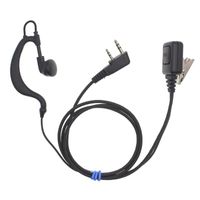 Wholesale Walkie Talkie G type Earhook Earpiece Thick Braided Wire Headset For Pin Two Way Radio In ear C Hook BaoFeng UV