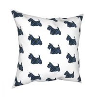 Wholesale Scottish Terrier Black Watch Tartan Square Pillow Case Decorative Scottie Dog Funny Pillowcase Cushion Decorative
