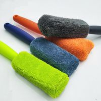 Wholesale Car Sponge Microfiber Long Handle Tire Brush Wash Shop Supplies Tools Clean Braid Cloth Wheel