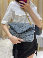 Wholesale LouLou Puffer denim handbags purse Crossbody Messenger Shoulder Bags lou Chain Designer Bag Good Quality Purses ready to ship