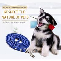 Wholesale Leather Dog Leash Chain Leads Rope Pet Cat Traction Hook Buckle For Small Animal Collar Harness Running Walk Black Red Blue Collars Leashe
