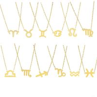 Wholesale Fashion Constellation Necklaces Pendants For Women Horoscope Astrology Galaxy Zodiac Choker Necklaces Jewelry Birthday Gifts