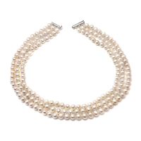 Wholesale Chokers HABITOO Casual Strands Natural White mm Near Round Freshwater Pearl Choker Necklace For Women Fashion Jewelry Party Wedding