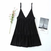 Wholesale Casual Dresses Women s fashionable dress for summer cascade za plimson black casual strapped v cleavage fancy XYH3