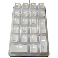 Wholesale Keys White Backlit Mechanical Numeric Keypad Numpad With Cherry Blue Switches For Notebook Desktop PC Keyboards