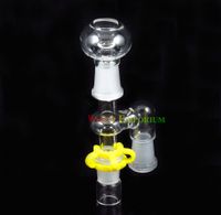 Wholesale 90 degrees glass bong adapter oil rig with plastic clip female Joint mm or mm female joint