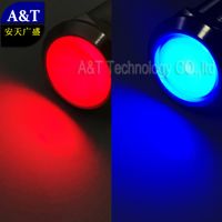 Wholesale Double Led Dual Color Red Blue V V Eagle eye illuminated Metal Push Button Latching ON OFF Vehicle Car Automotive Switch