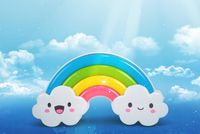 Wholesale Rainbow LED night light creative energy voice mobile power battery installed nightlights DIY Wall Stickers moving light source