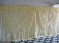 Wholesale 10ft ft Ice Silk White Color With Butterfly Swag Wedding Drape Curtain Backdrop Custom Made Colors
