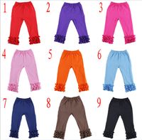 Wholesale Girls Cotton Ruffles baby Leggings Pants tight Toddlers Y kids Clothes childrens boutique clothing Cosplay Legging Tights