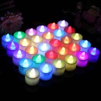 Wholesale Festive supplies flash LED electronic simulation candle colorful heart shaped candles romantic surprise marriage proposal candle light emiss