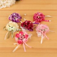 Wholesale In Stock Wedding Bouquet Bouquets For Brides And Bridesmaid Wrist Flowers Flower Hand Bouquet Wedding Accessary Wrist Corsage