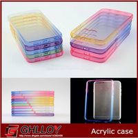 Wholesale Hot sale Transparent Skin Protective Phone Cases Gradient Acrylic Clear Back Cover For iphone5 plus up